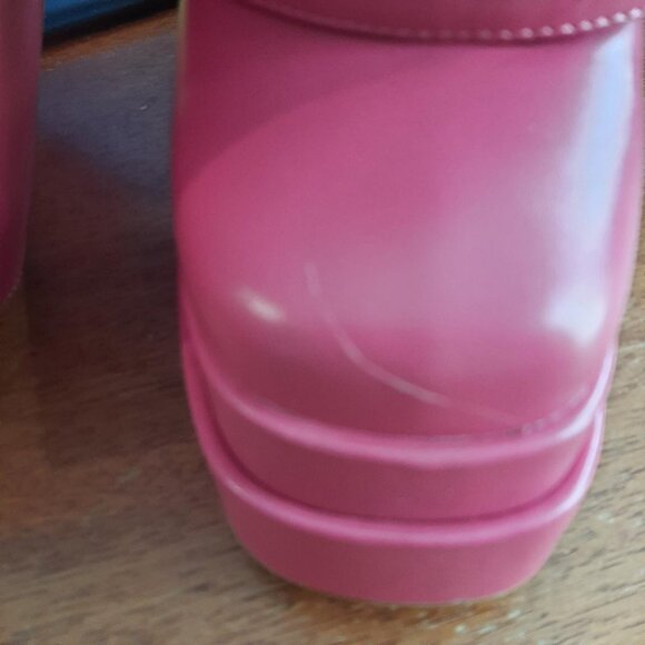 Azalea Wang Invisible Boot in Fuchsia Pink Sz7.5 New With Defect Excellent Condi - Picture 10 of 10